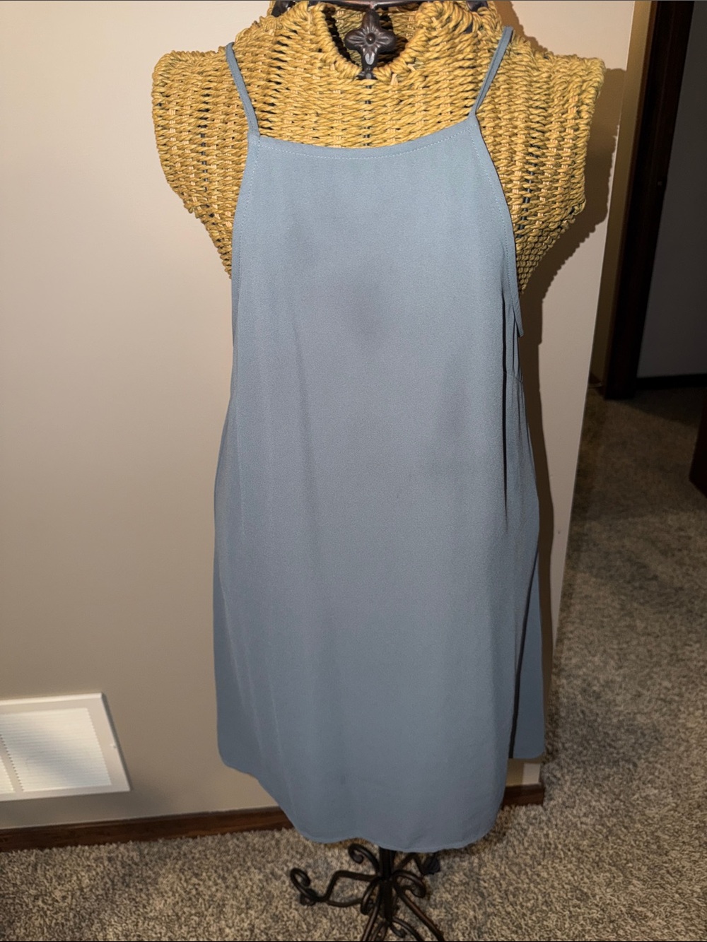 Lush Light Blue Spaghetti-Strap Dress